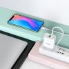 Hoco C80A USB-C + USB-A QC3.0 USB hálózati töltő adapter 20W + USB-C kábel, fehér