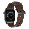 Nomad bőrszíj , Apple Watch 42/ 44/ 45/ 46 /49 mm - barna/fekete csat