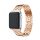  Apple Watch szíj 42/ 44/ 45/ 46 /49 mm, rozsdamentes acél, méhsejt mintás, rosegold