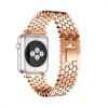  Apple Watch szíj 42/ 44/ 45/ 46 /49 mm, rozsdamentes acél, méhsejt mintás, rosegold