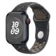 Apple Watch szíj, (38/40/41/42mm(Series 10), Öko - lélegző sport szilikon szíj - éjfekete