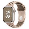 Apple Watch szíj, (38/40/41/42mm(Series 10), Öko - lélegző sport szilikon szíj - bézs