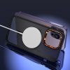 Apple iPhone 13 Pro Max tok, Magnetic Carbon  fekete-narancs (Magsafe kompatibilis)