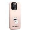 Apple iPhone 13 tok, Karl Lagerfeld Liquid Silicone Choupette NFT  rózsaszín