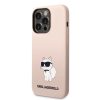 Apple iPhone 13 Pro tok, Karl Lagerfeld Liquid Silicone Choupette NFT  rózsaszín