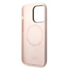 Apple iPhone 14 Pro tok, Karl Lagerfeld Liquid Silicone Karl és Choupette MagSafe kompatibilis - rózsaszín