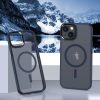 iPhone 15 Pro tok MagSafe-kompatibilis áttetsző matt tok - kék 