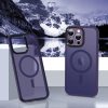 Apple iPhone 15 Pro Max tok, MagSafe-kompatibilis áttetsző matt  - sötétlila
