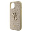 Apple iPhone 12 / 12 Pro tok, Guess Pu Fixed Glitter Big 4G Metal Logo - arany