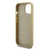 Apple iPhone 12 / 12 Pro tok, Guess Pu Fixed Glitter Big 4G Metal Logo - arany