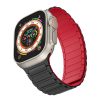 Tech-protect Icon Band Magnetic Apple Watch szilikon óraszíj (42 / 44 / 45 / 49 mm) - fekete/piros