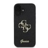 Guess PU Fixed Glitter 4G Metal Logo tok iPhone 16 - fekete