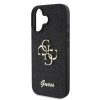 Guess PU Fixed Glitter 4G Metal Logo tok iPhone 16 - fekete