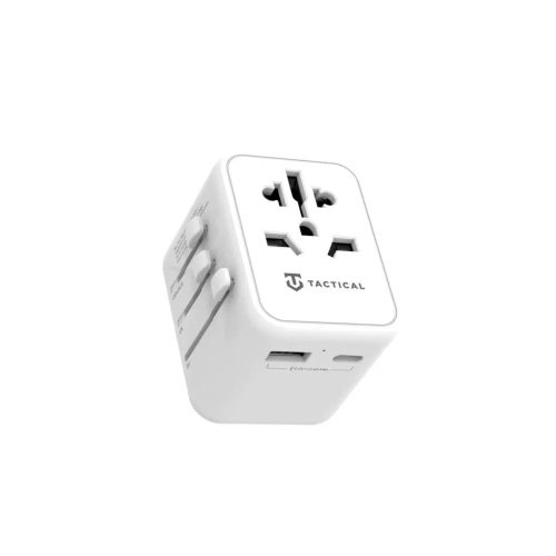 Hoco C80A USB-C + USB-A QC3.0 USB hálózati töltő adapter 20W + USB-C kábel, fehér