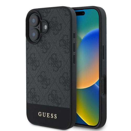 Guess PU 4G Stripe iPhone 16 Pro tok - szürke