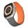 Tech-protect Icon Band Magnetic Apple Watch szilikon óraszíj (42 / 44 / 45 / 49 mm) - titán/narancssárga