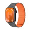 Tech-protect Icon Band Magnetic Apple Watch szilikon óraszíj (42 / 44 / 45 / 49 mm) - titán/narancssárga