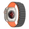 Tech-protect Icon Band Magnetic Apple Watch szilikon óraszíj (42 / 44 / 45 / 49 mm) - titán/narancssárga