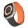 Tech-protect Icon Band Magnetic Apple Watch szilikon óraszíj (42 / 44 / 45 / 49 mm) - fekete/narancssárga