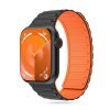 Tech-protect Icon Band Magnetic Apple Watch szilikon óraszíj (42 / 44 / 45 / 49 mm) - fekete/narancssárga