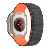 Tech-protect Icon Band Magnetic Apple Watch szilikon óraszíj (42 / 44 / 45 / 49 mm) - fekete/narancssárga