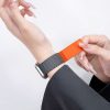 Tech-protect Icon Band Magnetic Apple Watch szilikon óraszíj (42 / 44 / 45 / 49 mm) - fekete/narancssárga