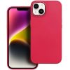 Apple iPhone 15 Pro Max, Szilikon tok, közepesen ütésálló, fémhatású kamera keret, Frame Case, magenta