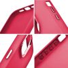 Apple iPhone 15 Pro Max, Szilikon tok, közepesen ütésálló, fémhatású kamera keret, Frame Case, magenta