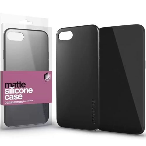 Apple iPhone 15 Pro Max, Szilikon tok, ultravékony, matt, Xprotector Matte, fekete