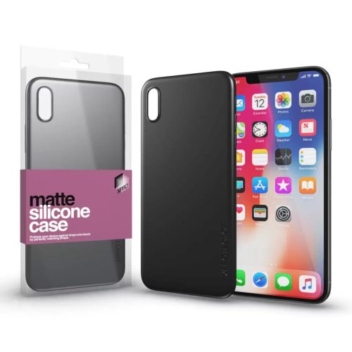 XPRO Szilikon matte tok ultravékony fekete IPhone X készülékhez