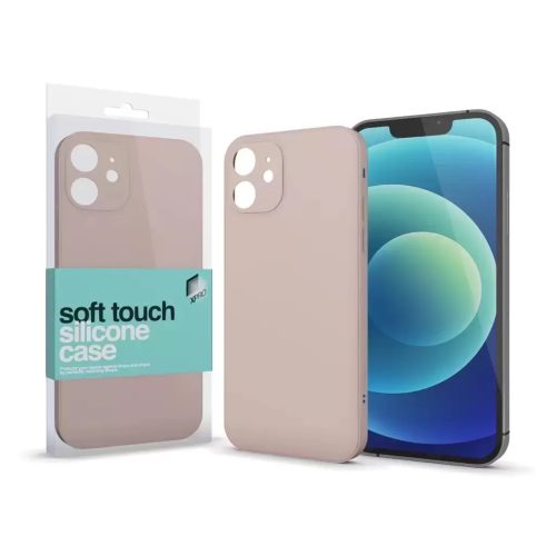 XPRO Soft Touch szilikon tok Slim púder pink IPhone 15 Pro Max készülékhez