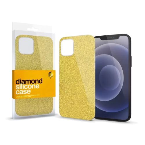 XPRO Szilikon tok Diamond Arany IPhone 15 Pro Max készülékhez