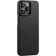 Pitaka MagEZ Case 4 Black / Grey Twill 1500D IPhone 15 Pro Max készülékhez - MagSafe rögzítéssel