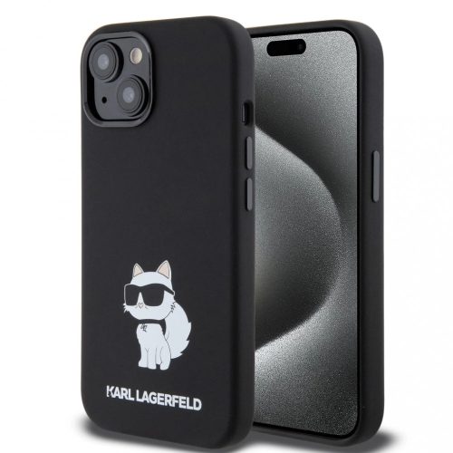 Karl Lagerfeld tok fekete KLHCP15SSNCHBCK IPhone 15 készülékhez