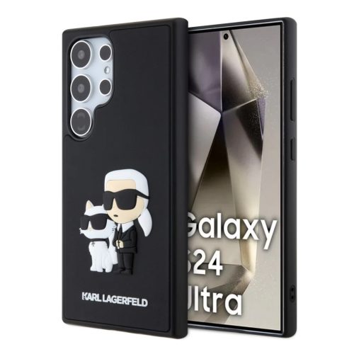 Karl Lagerfeld tok fekete KLHCS24L3DRKCNK Samsung S24 Ultra készülékhez